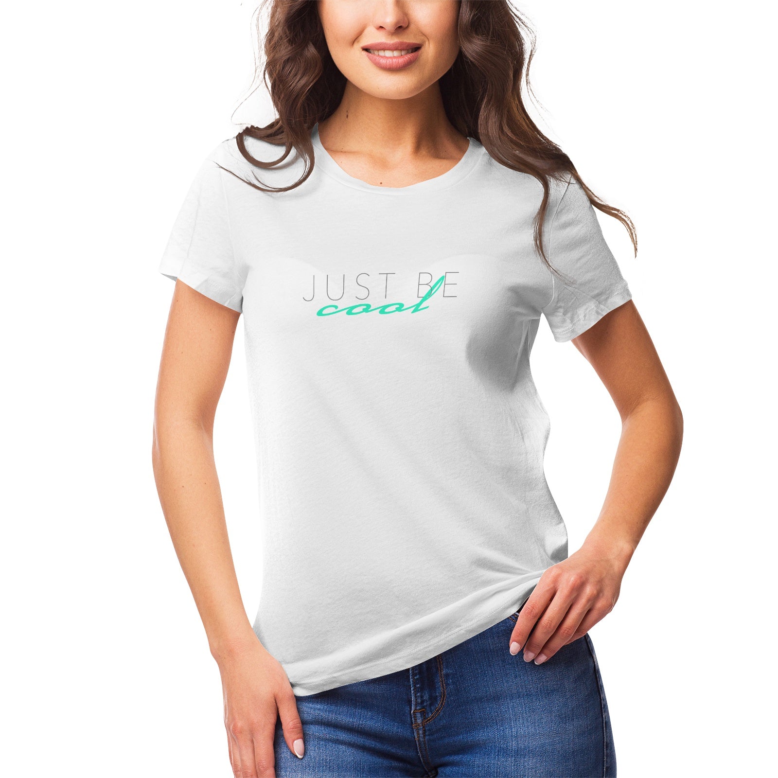 Women's Ultrasoft Pima Cotton T‑Shirt – Just Be Cool - T-shirts - Cultureopolis