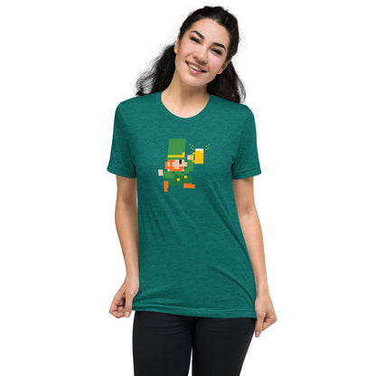 Trinity T-Shirt – Pixel Leprechaun - T-Shirt - Cultureopolis